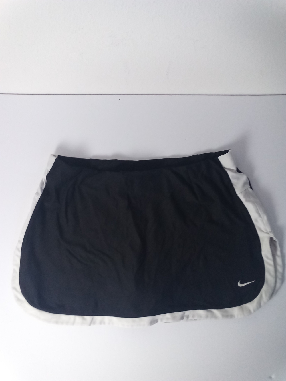 Nike Black Active Skirt Shorts Skort White Edge And Swoosh Accent